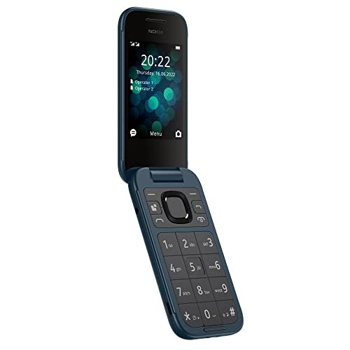 Nokia 2660 Flip 4G VoLTE keypad Phone with Dual SIM, Dual Screen, inbuilt MP3 Player & Wireless FM Radio | Blue