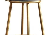 Nutech Decor Velvet Counter Stools: Upholstered Barstools with Back, Footrest, and Round Height - Modern Bar Chairs, Ideal Dining Chairs for Kitchen Islands (75 CM, Grey)
