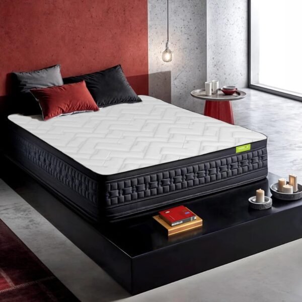 wakeup INDIA Pocket Spring Mattress King Size | 10 Years Warranty | Riserox 12 inch Double Bed Mattresses | Pocket Spring with Memory Foam Mattress | Luxury Tech Comfort (84x78x12 Inches, Medium Soft)