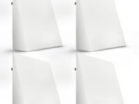 Frido Complete Back Support Wedge Cushion Made with Memory Foam, Improves Comfort and Posture While Sitting/Working on Bed, Pack of 4 (White)