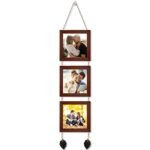 Art Street Photo Frame For Wall Set Wall Hanging Picture, Photo Frame For Home and Office Decoration (Set of 3, 5x5 Inch - Brown)