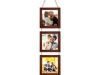 Art Street Photo Frame For Wall Set Wall Hanging Picture, Photo Frame For Home and Office Decoration (Set of 3, 5x5 Inch - Brown)