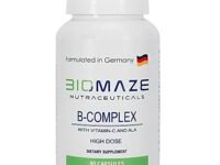 Biomaze Nutraceuticals Vitamin B Complex with Vitamin C & ALA- Immune Health, Energy Support & Nervous System Support - Non-GMO, 90 Capsules (1)