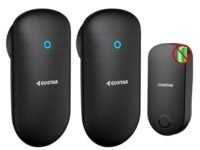 COSTAR Self-Powered Battery Free Wireless Door Bell Kits Chime Cordless Calling Bell-1000ft Range with 32 Chime Pebble 610