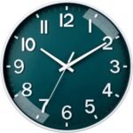Claiez Wall Clock 12" Silent Quartz Decorative Latest Wall Clock Non-Ticking Classic Clock Battery Operated Round Easy to Read for Room/Home/Kitchen/Bedroom/Office/School,.