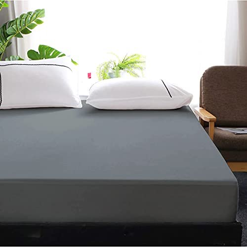 Cloth Fusion Waterproof Cotton Feel Terry Mattress Protector Single Bed (72"x36" Inch|6X3 Feet,Grey)