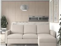 Cozyheaven Etleva 3 Seater Fabric L Shaped Sectional Couch Sofa Set for Living Room (Beige)