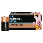 Duracell Ultra Alkaline D Batteries, Pack of 12