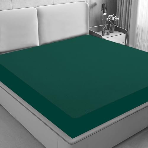 GADDA CO Cotton Feel Terry 78x60 inch Ultra Soft Waterproof Mattress Protector Queen Size | Breathable Hypoallergenic Mattresses Cover for Queen Size Bed (78x60 inch | 6.5x5 feet, Color-Peacock