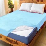 GADDA CO Mattress Protector, Cotton Feel Terry Ultra Soft Waterproof Mattress Topper, Breathable - Hypoallergenic Mattress Bed Cover - 78 X 48 Inch / 6.5 X 4 Feet – Twin/Single Bed – Blue