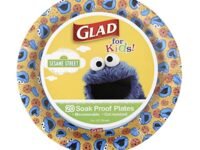 Glad for Kids Cookie Monster Paper Plates | Cookie Monster Plates, Kids Plates | Cookie Monster Paper Plates for Everyday Use, 7ââ‚¬Â Paper Plates 20 Ct | Sesame Street Paper Plates