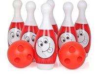 Globular Bowling Play Game Set for Kids 6 Pins 2 Ball Sport Toys Gift for Boys and Girls Family Game, Friends with Party, Indoor, Outdoor, Game for Kids & Adult - Multicolor