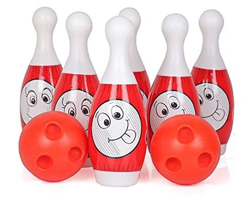 Globular Bowling Play Game Set for Kids 6 Pins 2 Ball Sport Toys Gift for Boys and Girls Family Game, Friends with Party, Indoor, Outdoor, Game for Kids & Adult - Multicolor