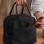HOTCORNER Insulated Travel Lunch/Tiffin/Storage Bag for Office, College & School (Black) (Cotton)
