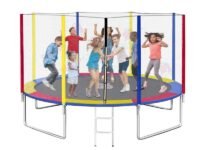 Let's Play® Imported Trampoline Jumping Trainer 6 FT, 8 FT, 10 FT, 12FT, 14FT, 16FT for Kids and Adult, Rebounder Trampoline with Safety Net & Spring, Pad Indoor and Outdoor, Multi-Colour