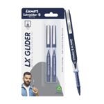 Luxor Schneider, LX Glider Pens, Pack of 2, Ink- Blue, Hybrid Tip, Refillable, Liquid Ink Roller Pen, Smooth Glide, Perfect for Professionals