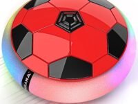 Mirana C-Type USB Rechargeable Battery Powered Hover Football Indoor Floating Hoverball Soccer | Air Football Smart | Original Made in India Fun Toy for Boys and Kids (Red)