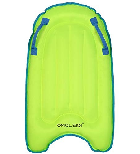 OMOUBOI Inflatable Bodyboard Pool Float Swim Air Bed (Green)