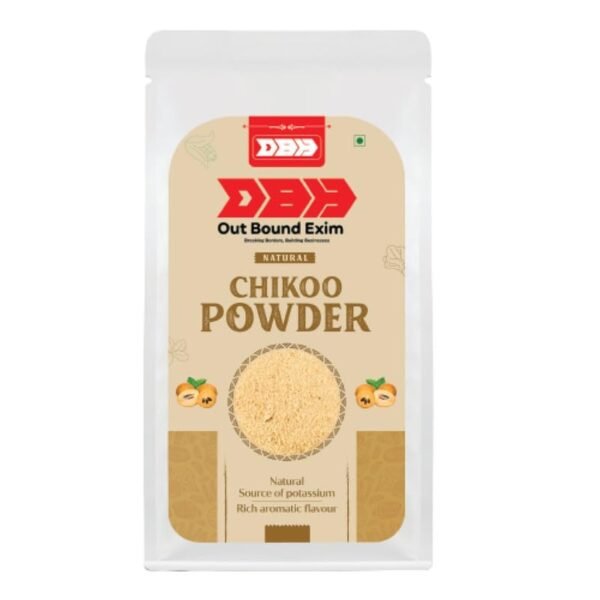 OUTBOUND EXIM Organic Chikoo Powder 100 gm (Pack of 1) | Camping Vegan snacks dried Healthy Fruit Powder | Survival food | freeze-dried Sapota fruit Powder |Pantry groceries | Sapodilla/Sapota