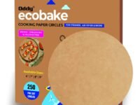 Oddy Ecobake Brown Cooking & Baking Paper Circles, 250 Unbleached & Chlorine Free Pre-Cut Rounds, Size 8 inch, Ideal for Baking Cakes, Best Suitable for Airfryer, Microwave, Oven & Steamer