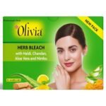 Olivia Professional Herb Bleach For Sensitive Skin With Haldi|Chandan|Aloe Vera|Nimbu, 270 g