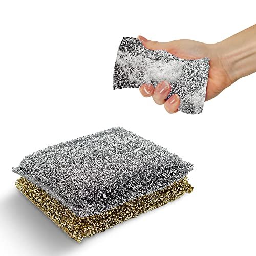 Perfect Scour 2 Pack Scrub Sponges for Kitchen - Multipurpose Non-Scratch Sponge with Heavy Duty Scouring Power - Soft and Fast Cleaning Scrubber for Cleaning Dishes, Pans, Pots and Hard Stains