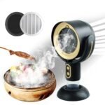 Portable Range Hoods for Cooking, Wireless Electric Desktop Range Hood with 2 Wind Speeds, Kitchen Exhaust Fan with Removable Filter, Large Oil Collection Cup, Suitable for Indoor BBQ/Hot Pot