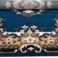 Risha Carpet Carpet Thick Hand Embossed Washable Geometric Oriental Non-Shedding Living Room Bedroom Dining Home Area Rug 2x6 Color Blue