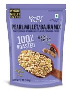 Roasty Tasty Bajra Mix Desi Spicy | Healthy Snacks - Low Calorie, Low GI, Non Fried | Millet Snacks - Made using Roasted Bajra | Cholesterol Free Diet Snacks - No Transfat | Chatpata Roasted Namkeen 340g