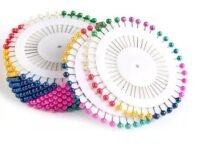 SOOTRA Steel Ball Pins Multicolored for Tailoring and Dress Making, Patch Work Hijab and Scarf Pins etc Size 40mm (Large Size), Qty- 80 Pins