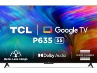 TCL 138.7 cm (55 inches) Bezel-Less Series 4K Ultra HD Smart LED Google TV 55P635 (Black)