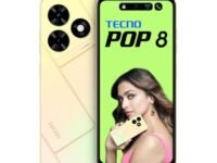 TECNO POP 8 (Alpenglow Gold, 4GB+64GB)| 90Hz Punch Hole Display with Dynamic Port & Dual Speakers with DTS| 5000mAh Battery |10W Type-C| Side Fingerprint Sensor| Octa-Core Processor