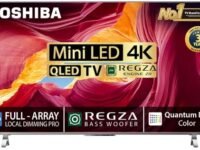 TOSHIBA 139 cm (55 inches) 4K Ultra HD Smart Mini LED QLED TV 55M650MP (Black)