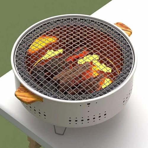 Toriox Outdoor Charcoal Grill - Multifunctional Tent Grill Burner Smokeless Stainless Steel - Anti-Rust Camping Accessories Camp Stove For Barbecue Backpacking Fishing Camping Helves
