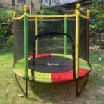 Toy Park Kids Trampoline with Safety Enclosure Powerful Loading Capacity All-in-one Combo Set - Indoor/Outdoor Heavy Duty Frame,Birthday Gifts for Kids