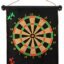 Toyshine Magnetic Power with Double Faced Portable and Foldable Dart Game with 4 Colourful Non Pointed Darts for Kids, Multi Colour, 12-Inch SSTP