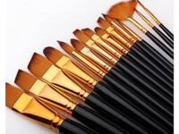 Twizzle Art brush set for artists, Painting Brushes Set of 12 Professional Round Pointed Tip Nylon Hair Artist Acrylic Paint Brush for Acrylic/Water colour/Oil Painting