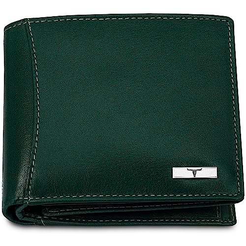 URBAN FOREST Oliver Aniline Green Leather Wallet for Men