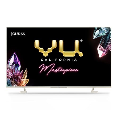 Vu 139cm (55 inches) Masterpiece Series 4K QLED TV 55QMP-24 (Armani Gold)