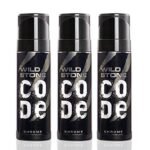 Wild Stone Code Chrome Perfume Body Spray Pack of 3 (120 ml each)