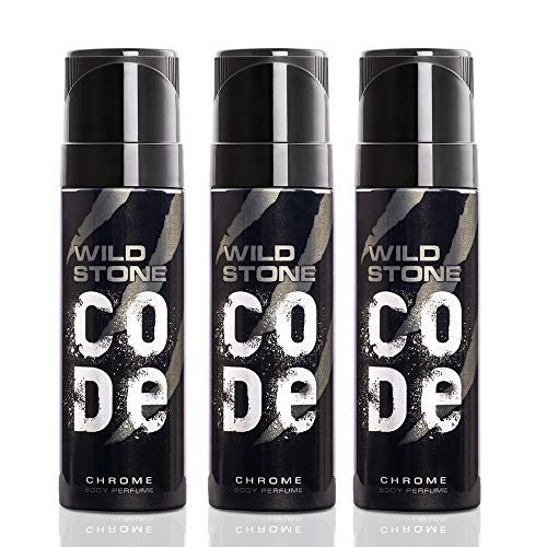 Wild Stone Code Chrome Perfume Body Spray Pack of 3 (120 ml each)