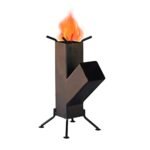 Wood Fired Rocket Stove (Rs01) Smokeless Stove For Home&Large Family|Lakdi Ka Mitti Ka Chulha Angeethi Sidgi Rocket Stove|Outdoor Cooking Picnic Camping Hiking Barbeque Bbq|Heavy Duty|Metal