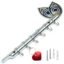 Zeetab Lord Krishna Key Holder & Hanger with Diamond, Metal Peacock Flute Key Stand with 6 Hook Wall Mount, Home Decor Gift (Diamond Flute Chrome)