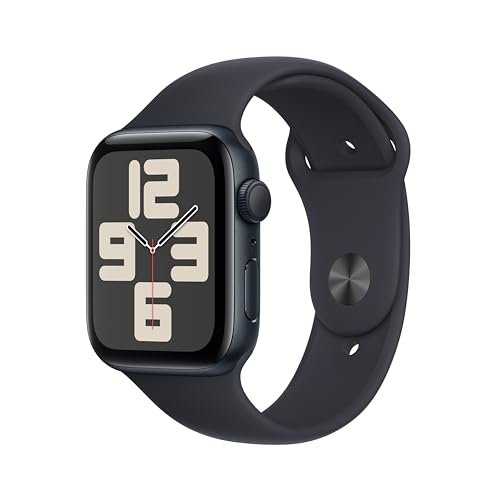 Apple Watch SE (2nd Gen, 2023) [GPS 44mm] Smartwatch with Midnight Aluminum Case with Midnight Sport Band M/L. Fitness & Sleep Tracker, Crash Detection, Heart Rate Monitor, Retina Display