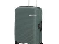 American Tourister Liftoff 79 Cms Large Check-in Polypropylene Hard Sided Double Spinner 4 Wheel Luggage/Trolley Bag/Suitcase (Dark Olive)