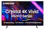 Samsung 163 cm (65 inches) D Series Crystal 4K Vivid Ultra HD Smart LED TV UA65DUE70BKLXL (Black)