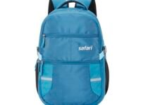 Safari Omega spacious/large laptop backpack with Raincover, college bag, travel bag for men and women, Teal, 30 Litre