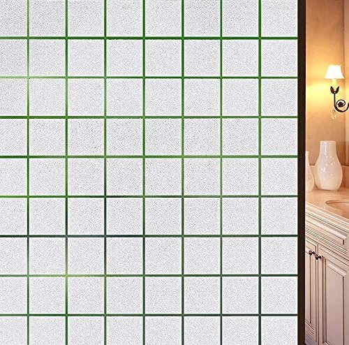 ONEHOME Vinyl Frosted Window Self Adhesive Privacy Glass Film for Window Glass Office| Decorative Window Sticker Wallpaper Vinyl Sheet for Glass Door, Bathroom, Home, Window (Frosted Box, 16x72)