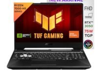 ASUS TUF Gaming A15, 15.6" FHD 16:9 144Hz 250nits, AMD Ryzen 5 7535HS Processor, Gaming Laptop (16GB RAM/512GB SSD/NVIDIA GeForce RTX 3050/Windows 11/Office 2021/Graphite Black/2.3 Kg),FA566NC-HN083WS