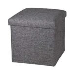 ADICTUM Linen Storage Ottoman Cube, Space Saving Storage Box, Foot Rest Sear, CA 7001 (38X38X38 cm) (Pack of 2)